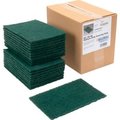 Americo Global Industrial Medium Duty Scouring Pads, Green, 6in x 9in - Case of 20 Pads 670326